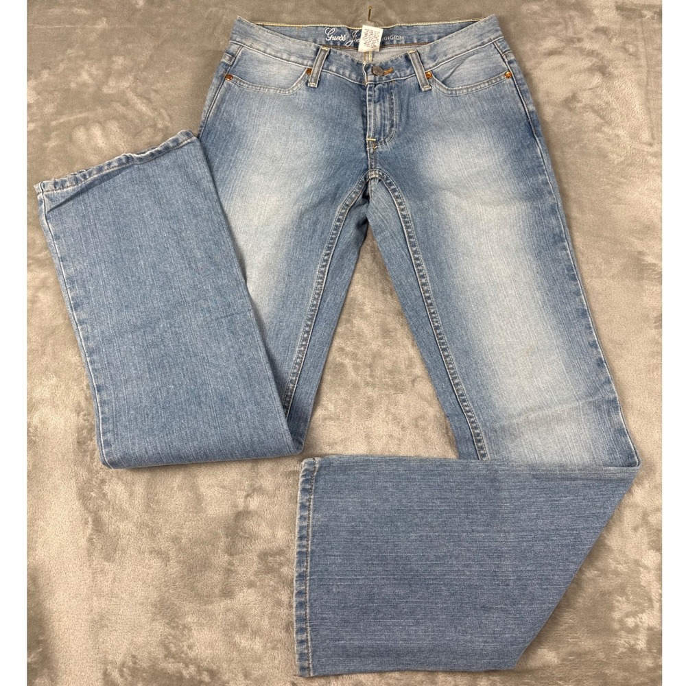Guess Jeans Huntington Flare Light Wash Low Rise Denimโ Pants Mens 26